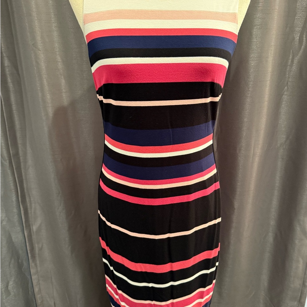 WHBM Striped Multicolor Sleeveless Dress